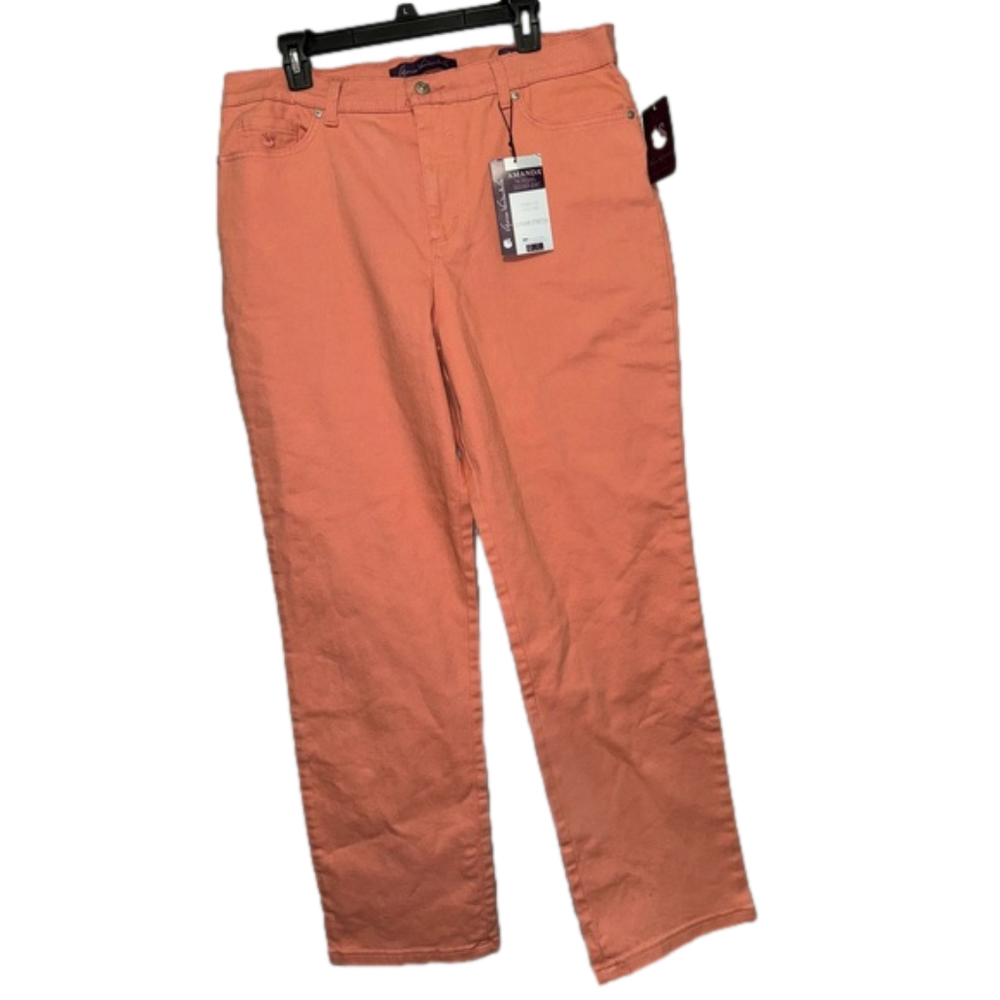 Gloria Vanderbilt Peach Punch Amanda Jeans, Size 16 NWT